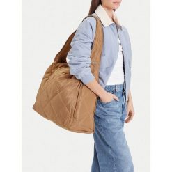 Torebka Roxy. Brązowe shopper bag Roxy, bez wzorów, bez dodatków. Za 79.99 zł.