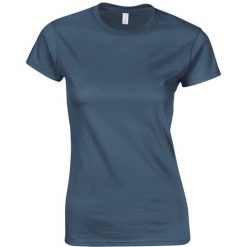 Koszulka Damska Krótki Rękaw Soft Style. Fioletowe bluzki damskie GILDAN, m, bez wzorów, bez kołnierzyka, bez ramiączek. Za 46.99 zł.