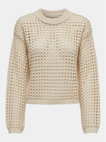 JDY Sweter Ronda 15317229 Beżowy Regular Fit. Brązowe swetry klasyczne damskie JDY, m, z syntetyku, bez kołnierzyka. Za 79.99 zł.