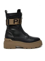 PINKO Botki Mia 13 SD0219P061 Czarny. Czarne botki damskie Pinko, ze skóry, bez obcasa, na płaskiej podeszwie, bez zapięcia. Za 1,031.11 zł.