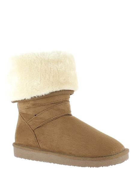 ISLAND BOOT Botki zimowe "Canfield" w kolorze jasnobrązowym rozmiar: 37. Brązowe botki damskie Island Boot, na zimę, z materiału, bez obcasa, bez zapięcia. Za 139.87 zł.