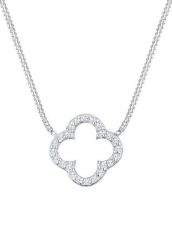 Elli Damski wisior koniczynka elegancki na szczęście z kryształami cyrkonii w srebrze próby 925 Sterling Silver Naszyjniki 1 ct. Szare naszyjniki damskie Elli, z cyrkonią, srebrne. Za 198.99 zł.