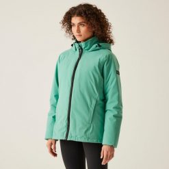 Kurtka turystyczna damska Reeah wodoodporna ocieplana. Niebieskie kurtki damskie Regatta, bez wzorów, bez kaptura. W wyprzedaży za 194.99 zł.
