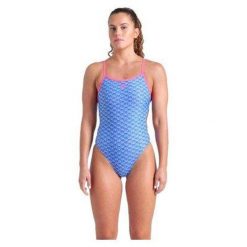 Strój Kąpielowy damski Arena Monogram Swimsuit Challenge. Niebieskie stroje jednoczęściowe Arena, bez wzorów. Za 209.99 zł.