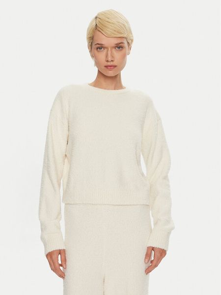 Calvin Klein Underwear Sweter 000QS7341E Écru Regular Fit. Swetry klasyczne damskie Calvin Klein Underwear, xl, z syntetyku, bez kołnierzyka. Za 159.99 zł.
