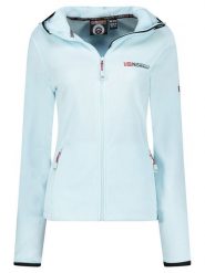 Geographical Norway Kurtka polarowa "Unicia" w kolorze błękitnym rozmiar: XXL. Niebieskie kurtki damskie Geographical Norway, xxl, z polaru, bez kołnierzyka. Za 87.81 zł.