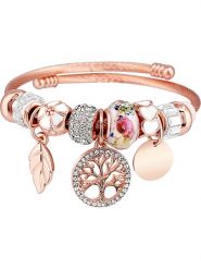 LA CHIQUITA Pozłacana bransoletka z elementami ozdobnymi rozmiar: onesize. Białe bransoletki damskie LA CHIQUITA, metalowe. Za 100.45 zł.