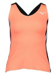 Mizuno Top funkcyjny w kolorze pomarańczowym rozmiar: XL. Pomarańczowe koszulki sportowe damskie Mizuno, xl, bez wzorów, z materiału, bez ramiączek. Za 87.81 zł.