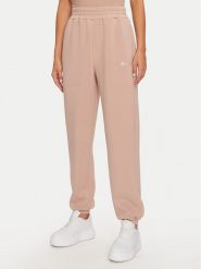 Guess Spodnie dresowe Cecilia V4BB13 K7UW2 Beżowy Regular Fit. Brązowe spodnie dresowe damskie Guess, m, z aplikacjami, z dresówki. Za 189.99 zł.