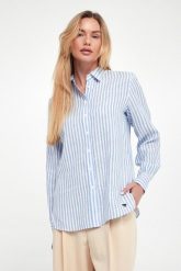 Koszula damska lniana w paski Josef WEEKEND MAX MARA. Koszule damskie Weekend Max Mara, bez wzorów, bez kołnierzyka, bez ramiączek. W wyprzedaży za 775.20 zł.