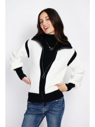 ASSUILI Kardigan w kolorze biało-czarnym rozmiar: 42. Białe kardigany damskie Assuili, bez wzorów, z kaszmiru. Za 174.84 zł.