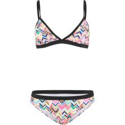 Bikini z trójkątnymi miseczkami (2 części) bonprix różowo-złocisto-turkusowo-biały z nadrukiem. Czerwone bikini bonprix, z nadrukiem. Za 59.99 zł.