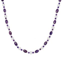 Valero Pearls Naszyjnik z pereł srebro wysokiej próby Ametyst Perła hodowlana słodkowodna srebrny Naszyjniki 1 ct Damski. Szare naszyjniki damskie Valero Pearls, z ametystem, srebrne. Za 259.99 zł.