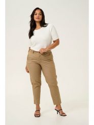 Kaffe Spodnie chino "Leana" w kolorze karmelowym rozmiar: 48. Brązowe spodnie materiałowe damskie Kaffe, bez wzorów. Za 208.99 zł.