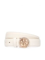 Guess Pasek Damski BW9284 P5430 Biały. Białe paski damskie Guess, z aplikacjami, ze skóry. Za 279.99 zł.