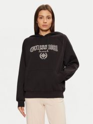 Guess Bluza V5RQ02 KCLD1 Brązowy Regular Fit. Brązowe bluzy damskie Guess, s, z aplikacjami, z bawełny, bez kaptura. Za 269.99 zł.