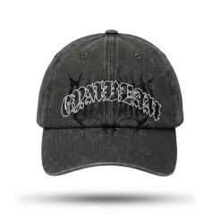 Czapka unisex fitness grafitowa Abyss. Szare czapki damskie GYMBEAM, z aplikacjami, z bawełny. Za 67.90 zł.