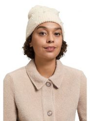 CARTOON Czapka beanie w kolorze kremowym rozmiar: onesize. Brązowe czapki damskie Cartoon, bez wzorów, z materiału. Za 73.93 zł.