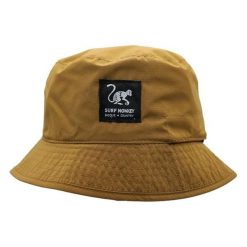 Czapka – wykonana z recyklingowanej wody, odwracalna(pomarańczowo-czarna). Brązowe czapki damskie SURF MONKEY, bez wzorów, z neoprenu. Za 179.95 zł.