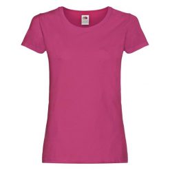 Oryginalna Bawełniana Koszulka Dla Kobiet. Niebieskie bluzki damskie Fruit of the Loom, s, bez wzorów, z bawełny, bez kołnierzyka, bez ramiączek. Za 37.99 zł.