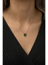 Heliophilia Srebrny naszyjnik z zawieszką - dł. 42 cm rozmiar: onesize. Zielone naszyjniki damskie Heliophilia, z cyrkonią, srebrne. Za 69.99 zł.