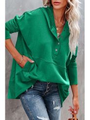 Milan Kiss Bluza w kolorze zielonym rozmiar: L. Zielone bluzy damskie Milan Kiss, l, bez wzorów, z kapturem. Za 131.74 zł.