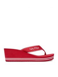 Nautica Japonki CEO-808457 Czerwony. Czerwone klapki damskie Nautica, bez wzorów, z materiału, bez obcasa, bez zapięcia. Za 99.99 zł.