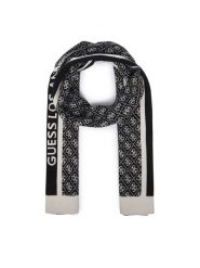 Guess Szalik W4BZ22 Z3JD2 Czarny. Czarne szaliki damskie Guess, z aplikacjami, z poliesteru. Za 234.99 zł.