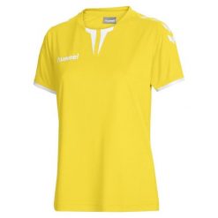 Koszulka sportowa z krótkim rękawem damska Hummel Core Womens SS Jersey. Żółte koszulki sportowe damskie Hummel, m, bez wzorów, z jersey, bez ramiączek, do piłki nożnej. Za 37.00 zł.