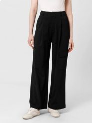 Les Lunes Spodnie "Ariaa" w kolorze czarnym rozmiar: L. Czarne spodnie materiałowe damskie Les Lunes, bez wzorów, z materiału. Za 217.99 zł.