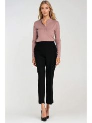 Nife Spodnie w kolorze czarnym rozmiar: 38. Czarne spodnie materiałowe damskie Nife, bez wzorów, z materiału. Za 191.88 zł.