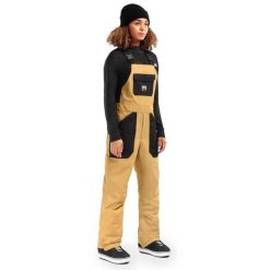 Spodnie snowboardowe z szelkami damskie Maple-W. Brązowe kombinezony damskie SIROKO, na zimę, m, bez wzorów, z materiału, sportowe, bez kołnierzyka, bez ramiączek. Za 467.00 zł.