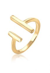 Elli Damski Geo rodowany Open Minimal ze srebra próby 925 Sterling Silver Pierścionki 1 ct. Szare pierścionki damskie Elli, srebrne. Za 223.99 zł.