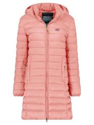 Geographical Norway Płaszcz pikowany "Atikolor" w kolorze jasnoróżowym rozmiar: L. Różowe płaszcze damskie Geographical Norway, l, bez wzorów, bez kaptura. Za 202.03 zł.