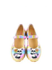 Goby Baleriny w kolorze różowo-fioletowym ze wzorem rozmiar: 38. Różowe balerinki damskie Goby, bez wzorów, ze skóry. Za 236.61 zł.