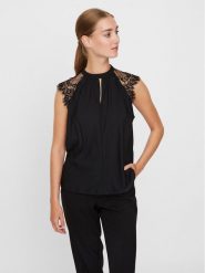 Vero Moda Bluzka Milla 10226072 Czarny Regular Fit. Czarne bluzki damskie Vero Moda, m, bez wzorów, z syntetyku, bez kołnierzyka, bez ramiączek. W wyprzedaży za 69.99 zł.