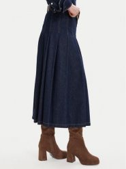 DeeZee Kozaki CEO-WS22392-07 Brązowy. Brązowe kozaki damskie DeeZee, z materiału, bez obcasa, na słupku, bez zapięcia. Za 219.99 zł.