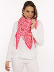 Zwillingsherz Chusta trójkątna "Luxus Design" w kolorze różowym - 200 x 130 cm rozmiar: onesize. Różowe chusty damskie Zwillingsherz, bez wzorów, z bawełny. Za 126.99 zł.