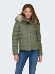 ONLY Kurtka pikowana w kolorze zielonym rozmiar: XS. Zielone kurtki damskie Only, xs, bez wzorów, bez kaptura. Za 100.99 zł.