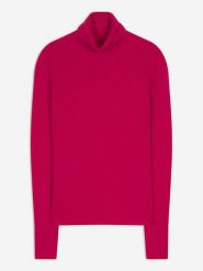 AUTHENTIC CASHMERE Kaszmirowy golf w kolorze różowym rozmiar: XL. Różowe golfy damskie AUTHENTIC CASHMERE, xl, bez wzorów, z kaszmiru, bez ramiączek. Za 500.99 zł.