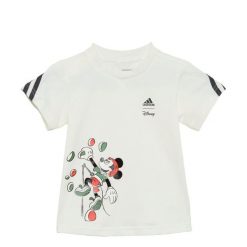 Koszulka adidas Disney Mickey Mouse. Białe koszulki sportowe damskie Adidas, bez wzorów, bez ramiączek, na jogę i pilates. W wyprzedaży za 80.00 zł.