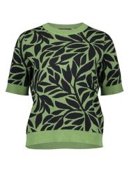 TAIFUN Sweter w kolorze zielono-czarnym rozmiar: 36. Zielone swetry klasyczne damskie Taifun, z bawełny, bez kołnierzyka. Za 135.49 zł.