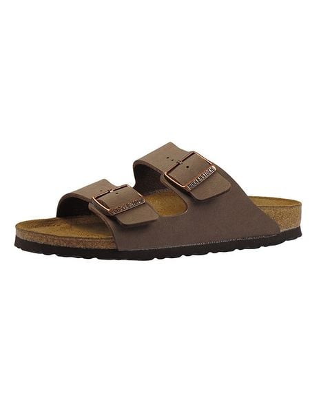 Birkenstock Klapki "Arizona" w kolorze brązowym rozmiar: 44. Brązowe klapki damskie Birkenstock, bez wzorów, z otwartym noskiem, bez obcasa, bez zapięcia. Za 252.94 zł.