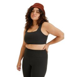 Biustonosz dla kobiet Girlfriend Collective Rib Tommy. Czarne biustonosze sportowe damskie GIRLFRIEND COLLECTIVE, bez wzorów. Za 272.50 zł.