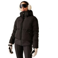 Wyściełana Kurtka Narciarska Damska Glitz. Czarne kurtki damskie Dare 2b, xl, bez wzorów, z materiału, z kapturem. Za 1,143.99 zł.
