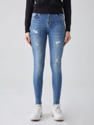 LTB Dżinsy "Amy X" - Skinny fit - w kolorze niebieskim rozmiar: W25/L30. Niebieskie jeansy damskie LTB, z podwyższonym stanem. Za 70.24 zł.