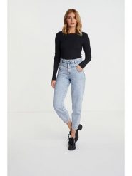 Rich & Royal Koszulka w kolorze czarnym rozmiar: XL. Czarne koszulki damskie Rich & Royal, xl, bez wzorów, prążkowane, bez kołnierzyka, bez ramiączek. Za 118.56 zł.