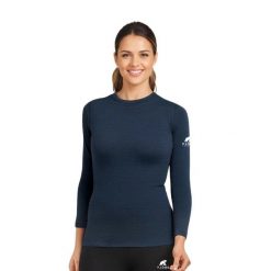 Koszulka z długim rękawem damska 100% wełny merynosów - Bjork 210. Szare koszulki damskie FJORK MERINO, xs, bez wzorów, z wełny, bez kołnierzyka, bez ramiączek. W wyprzedaży za 259.00 zł.