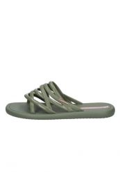 Klapki damskie Ipanema Meu Sol Slide. Zielone klapki damskie Ipanema, bez wzorów, z materiału, bez obcasa, bez zapięcia. Za 125.00 zł.