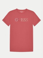 Guess T-Shirt J5GI38 J1314 Pomarańczowy Regular Fit. Brązowe koszulki i t-shirty dziewczęce Guess, z aplikacjami, z bawełny, bez kołnierzyka, bez ramiączek. Za 79.99 zł.